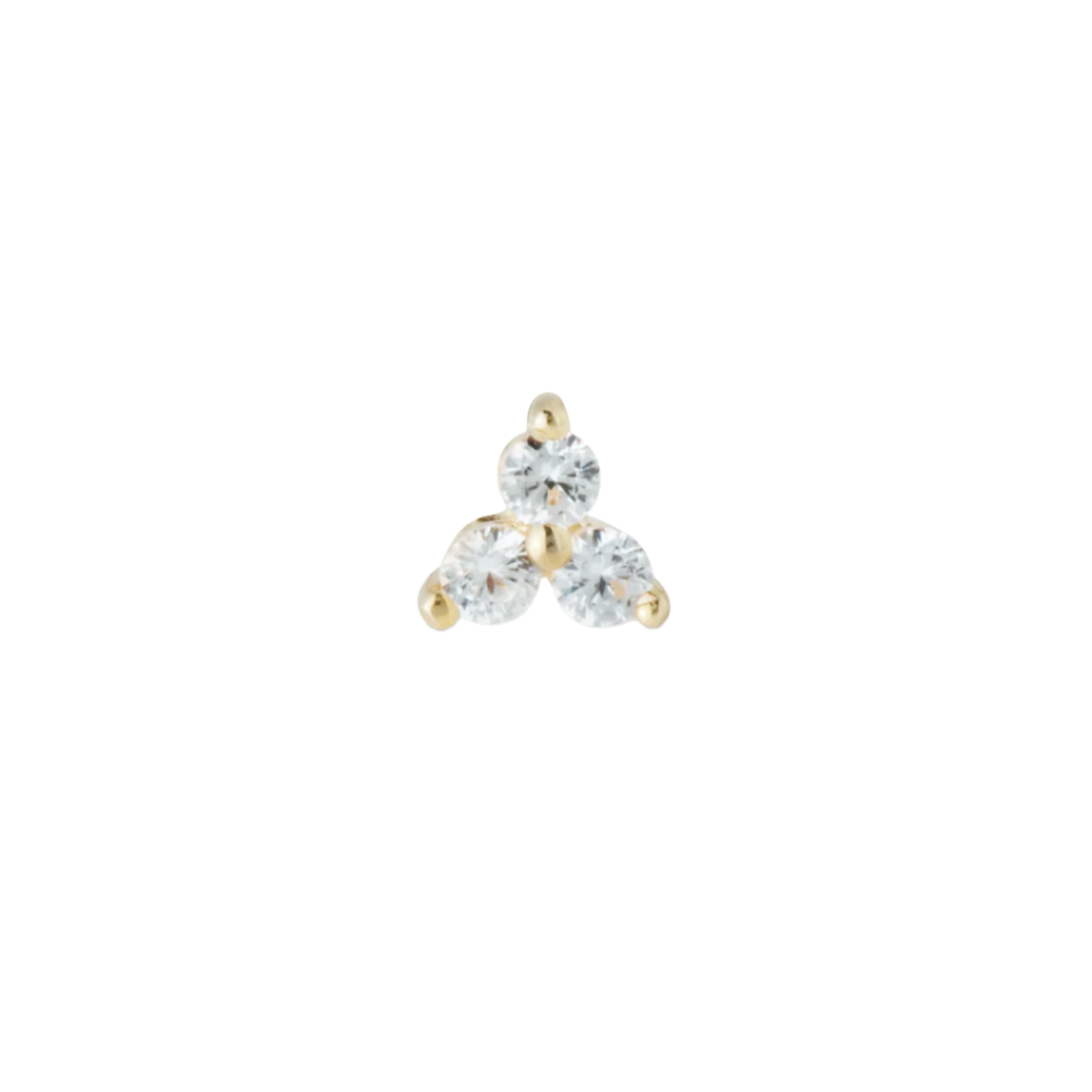 DIAMOND TRILOGY STUD EYRNALOKKUR