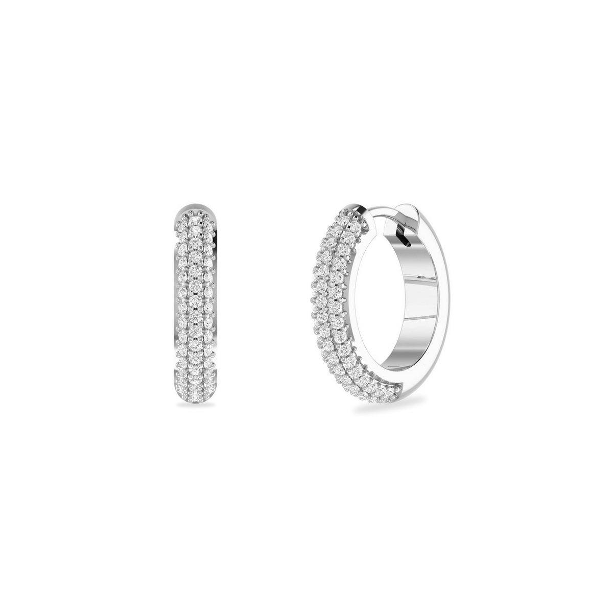 QUARTZ HOOP EARRINGS