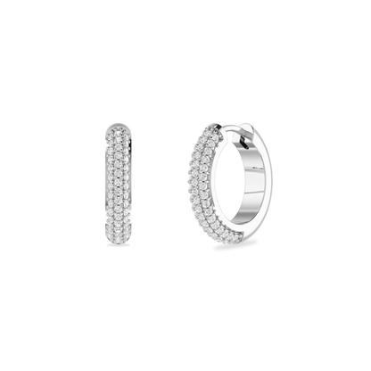 QUARTZ HOOP EARRINGS