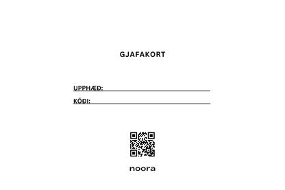 GJAFAKORT - ÚTPRENTAÐ