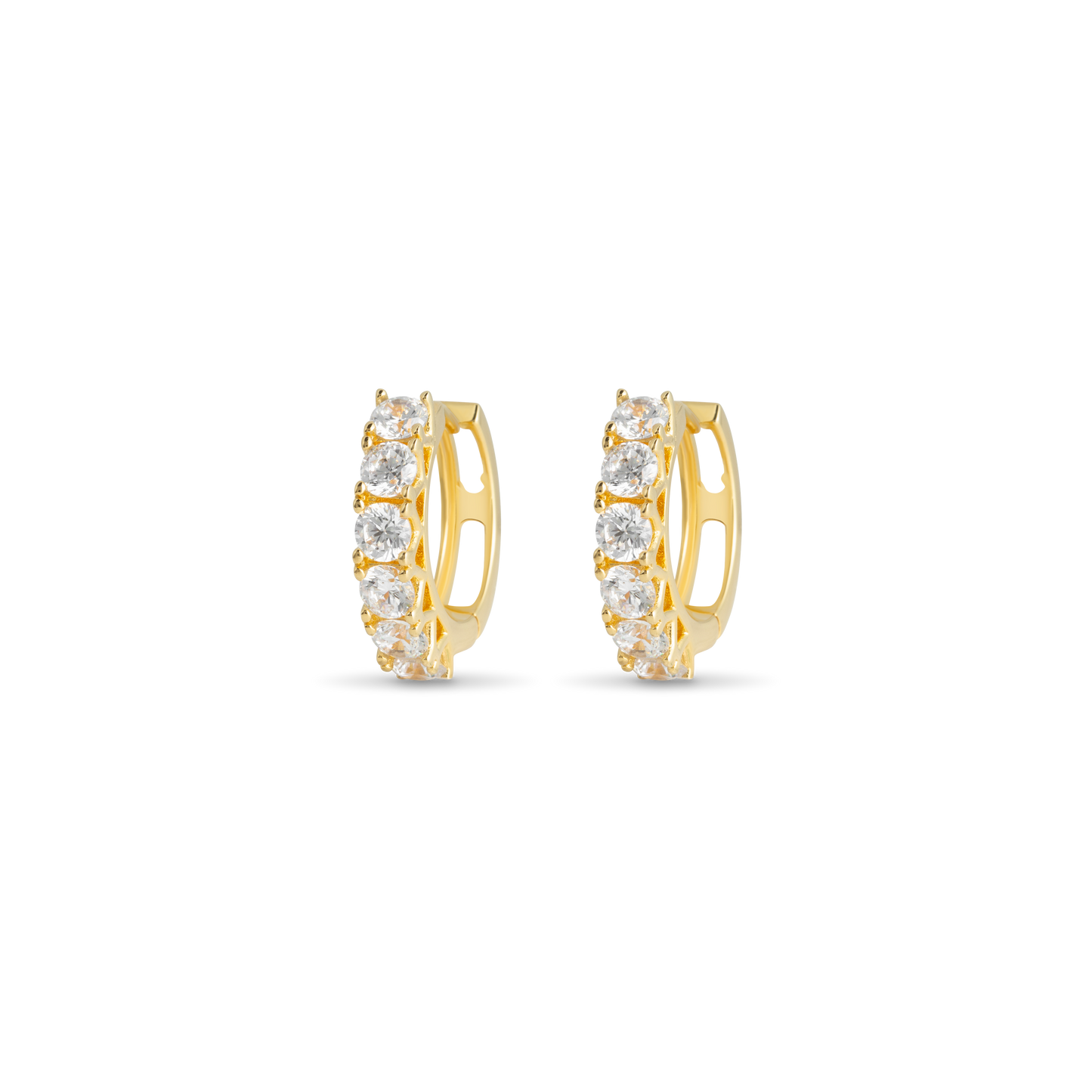 CUBIC ZIRCONIA HOOPS EYRNALOKKAR